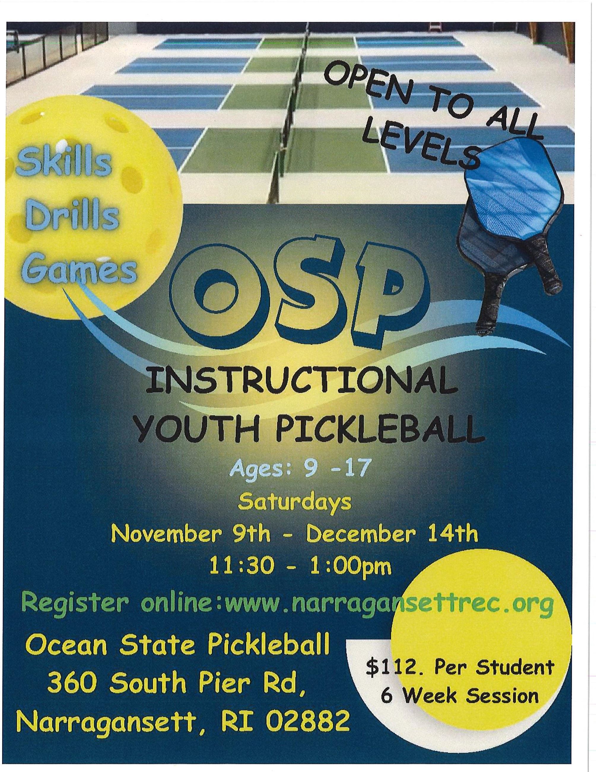 Instructional 11-9 12-14 Pickleball 2024